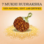 Charger l'image dans la galerie, 7 Mukhi Rudraksha Silver Capped Pendant
