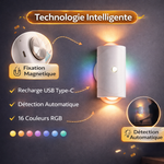 Charger l'image dans la galerie, Lampe Murale Intelligente de 16 Couleurs rechargeable avec Détecteur de Mouvement – Sans Fil
