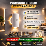 Charger l'image dans la galerie, Lampe Murale Intelligente de 16 Couleurs rechargeable avec Détecteur de Mouvement – Sans Fil
