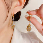 Charger l'image dans la galerie, Diamond Water-Drop Earrings

